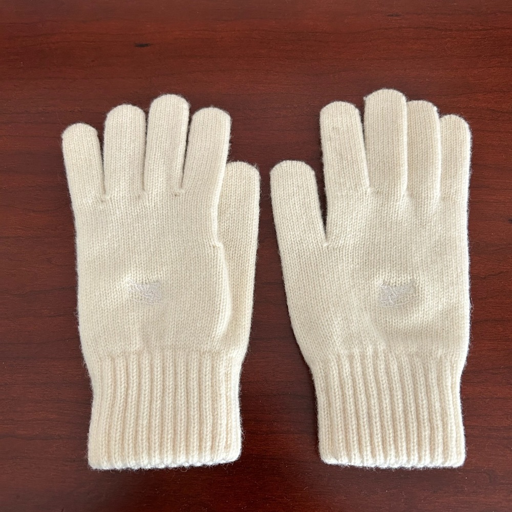 Burberry lamb’s wool cream colored.